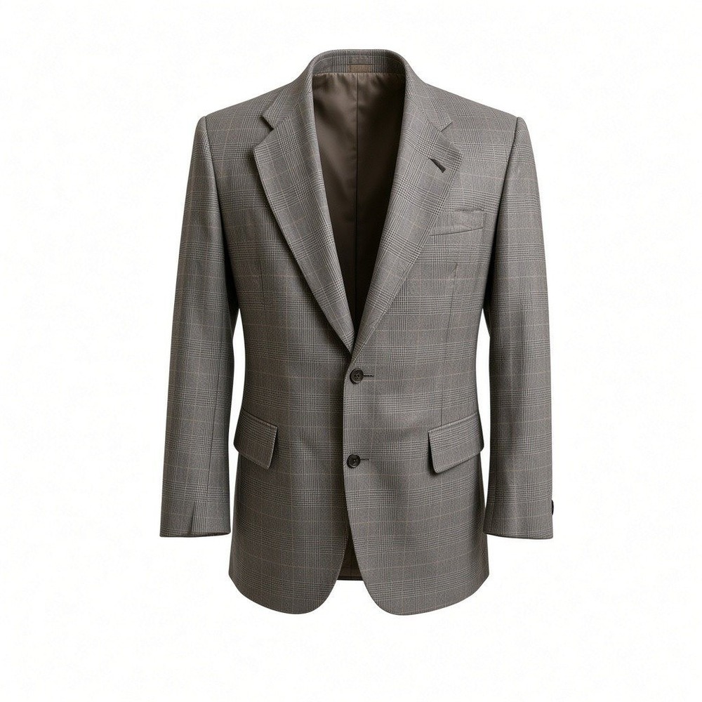 Jos. A. Bank Grey Glen Plaid 100% Pure Wool 2 Button Blazer Sport Coat Mens